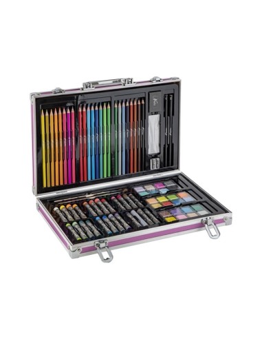 CRAFT-SET PINTURAS MALETA METAL 79 PZS.