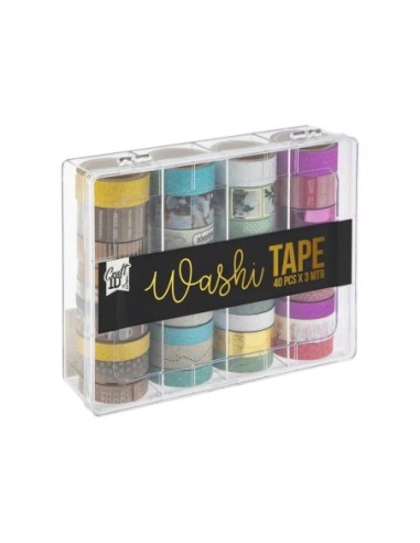 CRAFT-WASHI TAPE DECOR -MALETA 40 ROLL.-