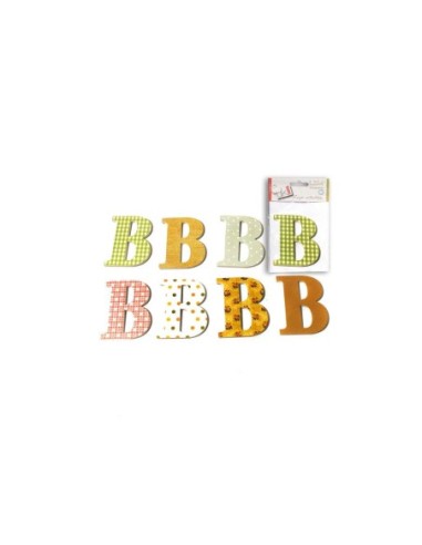 CRAFTS-PACK 4 LETRAS MAD.DECOR"B"