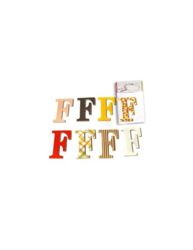 CRAFTS-PACK 4 LETRAS MAD.DECOR"F"