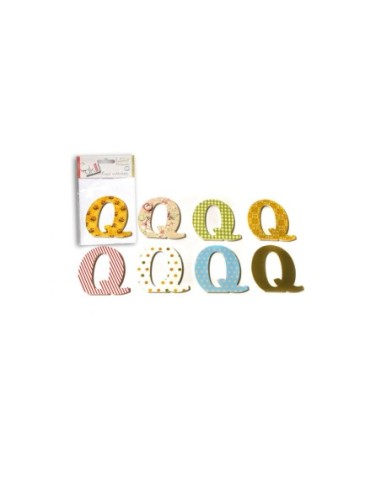 CRAFTS-PACK 4 LETRAS MAD.DECOR"Q"