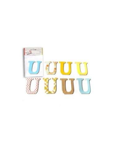 CRAFTS-PACK 4 LETRAS MAD.DECOR"U"