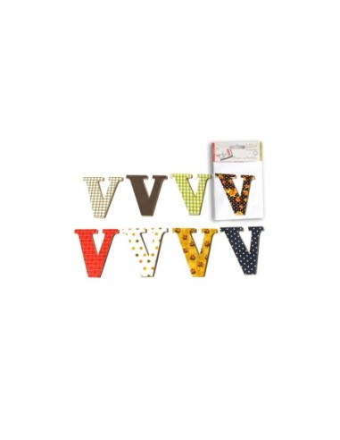 CRAFTS-PACK 4 LETRAS MAD.DECOR"V"