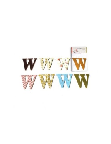 CRAFTS-PACK 4 LETRAS MAD.DECOR"W"