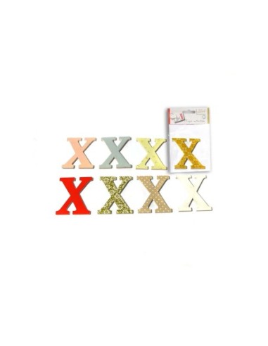 CRAFTS-PACK 4 LETRAS MAD.DECOR"X"