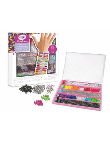 CRAYOLA-KIT CUENTAS ALFABETO+JOYAS 800PZ