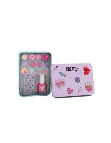 CREATE IT CAJA METAL MAQUILL.+ESM.UÑAS