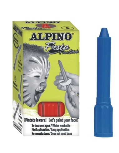 ALPINO-MAQUILL.FACE STICK C/6 AZUL