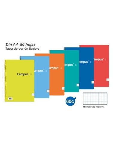 CUADERNO A4 T.NORMAL 80H.MM.Nº46 002244