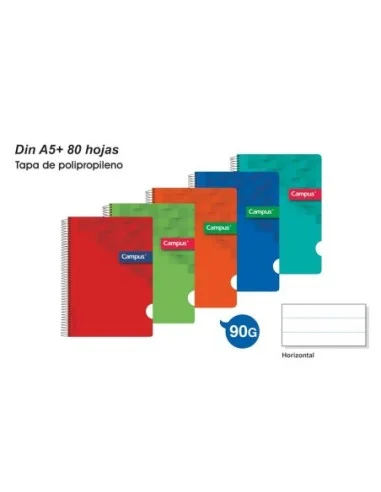 CUADERNO A5 PP.80H.HTAL.90GR. 002436