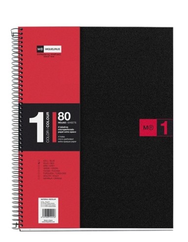M.RIUS-NOTE BOOK-1 DIN A4 80H.PP.ROJO