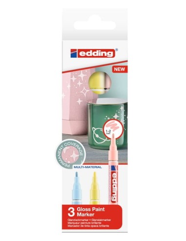 EDDING-PACK 3 ROTULADORES 751 PASTEL