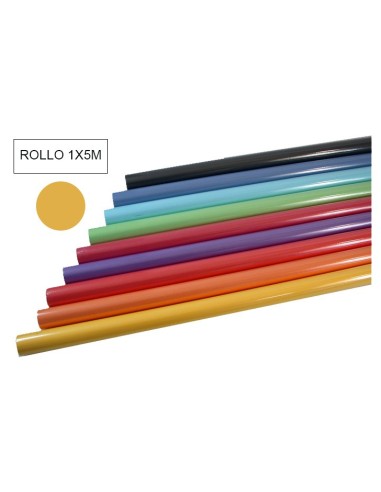 PAPEL KRAFT COLOR -ROLLO 5M- AMARILLO