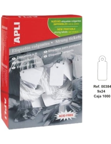 ETIQUET.COLGANTES 384 (9x24) -CAJA 1000-