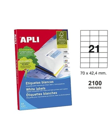 ETIQUETAS APLI I/L/C A4 01276(21)42,4x70