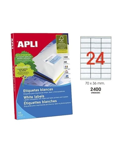 ETIQUETAS APLI I/L/C A4 01298(24) 70x36