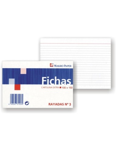 FICHAS RAYADAS CARTULINA Nº3 100X150