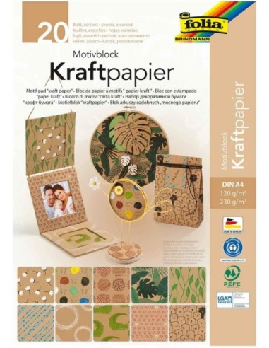 FOLIA-BLOC DISEÑO 20H.KRAFT PAPER 48898