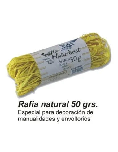 FOLIA-RAFIA NATURAL 50GR.AMARILLO 9012