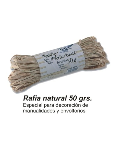 FOLIA-RAFIA NATURAL 50GR.COL.NATUR. 9010