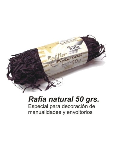 FOLIA-RAFIA NATURAL 50GR.NEGRO 9090