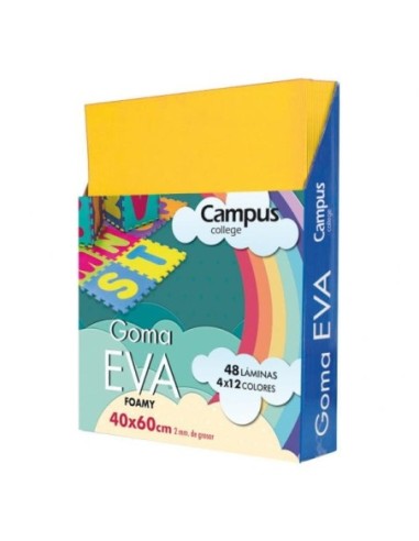 GOMA EVA 2MM.40x60 AMARILL.-PTE.10 LAM.-