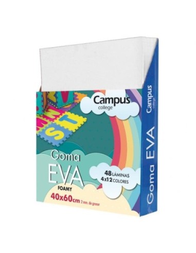 GOMA EVA 2MM.40x60 BLANCO -PTE.10 LAM.-