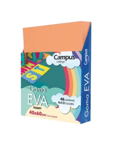 GOMA EVA 2MM.40x60 CARNE -PTE.10 LAM.-