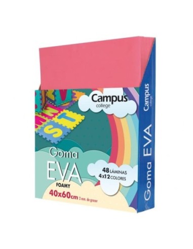 GOMA EVA 2MM.40x60 ROSA -PTE.10 LAM.-