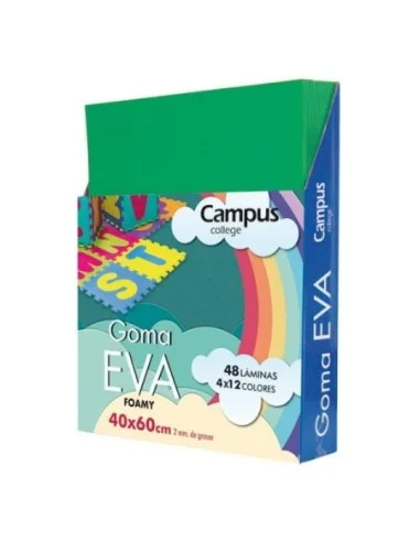 GOMA EVA 2MM.40x60 VERDE OS-PTE.10 LAM.-