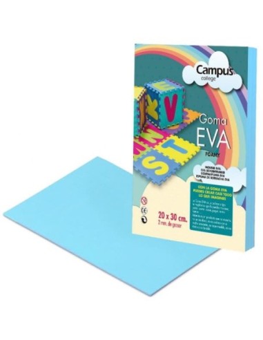 GOMA EVA 2MM.DIN A4 AZUL -PTE.10 UN.-