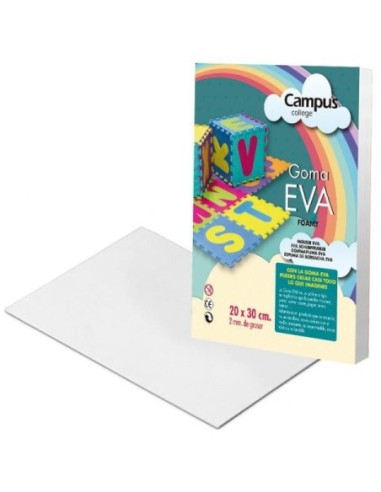 GOMA EVA 2MM.DIN A4 BLANCO -PTE.10 UN.-