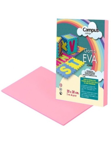 GOMA EVA 2MM.DIN A4 ROSA -PTE.10 UN.-