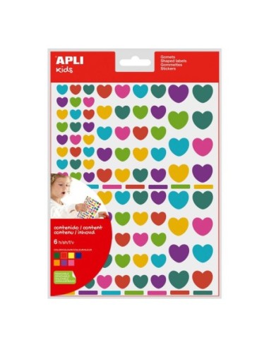 GOMETS APLI 16x22 CORAZONES MULTIC.18767