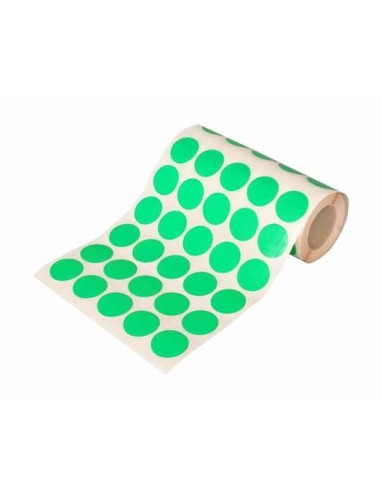 GOMETS CIRCULO 20 MM.VERDE -ROLLO-