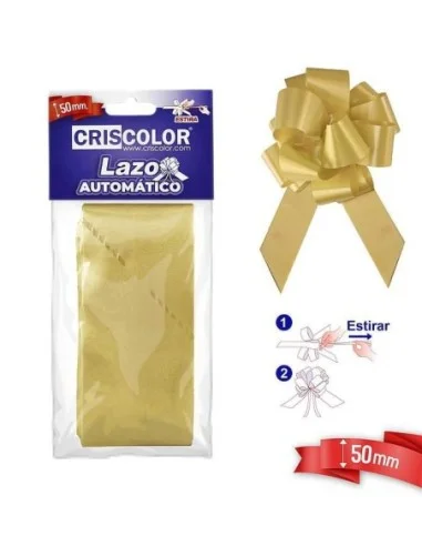 LAZOS AUTOMAT.BRILLO 50MM.ORO 06417