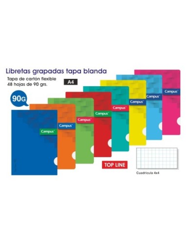 LIBRETA GR.A4 CAMPUS 48H.CDLA.4x4 002146