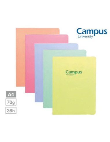 LIBRETA GR.CAMPUS 19x25 36H.LISO PASTEL