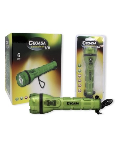 LINTERNA CEGASA TUBULAR 3 LEDS GREEN