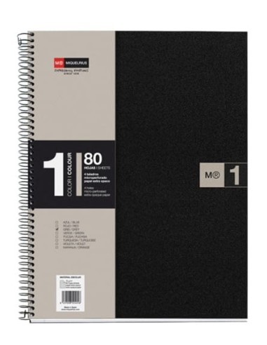 M.RIUS-NOTE BOOK-1 DIN A4 80H.PP.GRIS