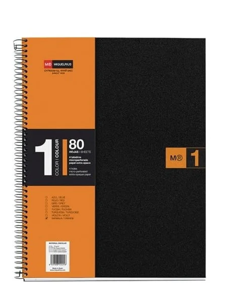 M.RIUS-NOTE BOOK-1 DIN A4 80H.PP.NARANJA