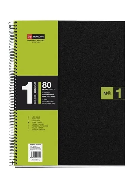 M.RIUS-NOTE BOOK-1 DIN A4 80H.PP.VERDE