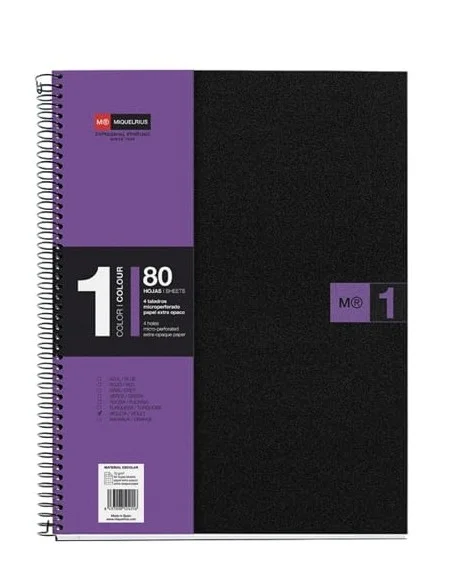M.RIUS-NOTE BOOK-1 DIN A4 80H.PP.VIOLETA