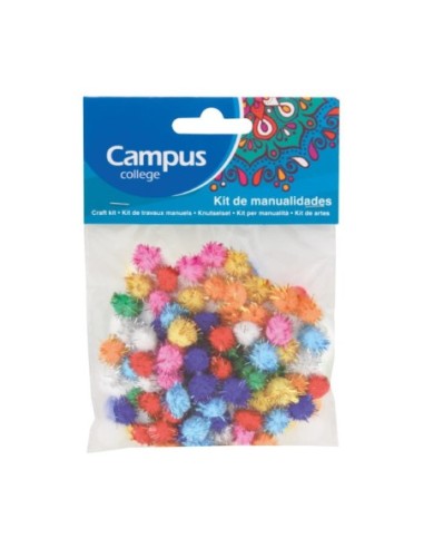 MANUALID.CAMPUS-KIT 25 POMPONES PURPURI.