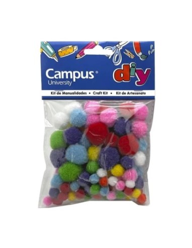 MANUALID.CAMPUS-SET 100 POMPONES COLORE.