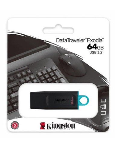 MEMORIA LAPIZ USB KINGSTON 64 GB.EXODIA