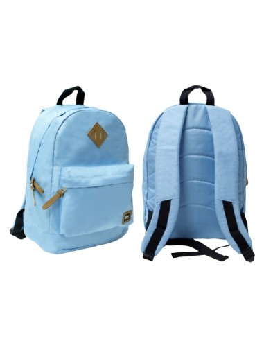 MOCHILA CAMPUS CASUAL 42CM.AZUL CLARO