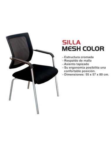 MUEBLE-SILLA OFICINA MESH COLOR NEGRO