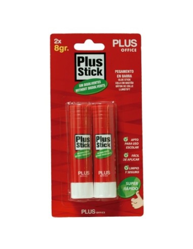 BL.2 BARRAS PEGAMENTO PLUS STICK 8GR.