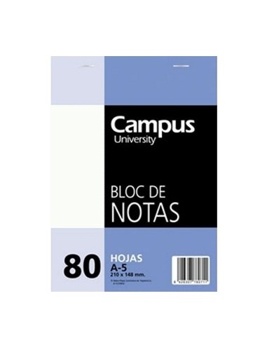 BLOCS NOTAS C/TAPA LISO A/5 80H.